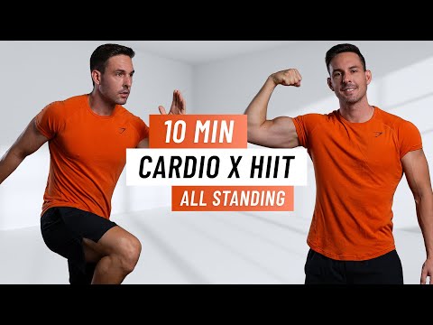 10 MIN CARDIO HIIT WORKOUT - ALL STANDING - Fat Burning Home Workout (No Equipment)
