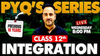 Class 12th Maths Integration Live PYQs Series with Ushank Sir | Previous 10 Years | Boards 2024-25