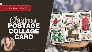 Create a STUNNING Christmas Card with Postage Stamps!