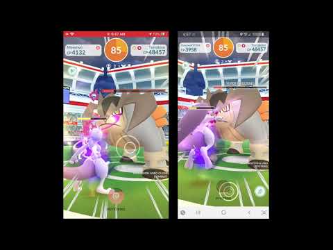 Terrakion Close Combat Duo - 3 Shadow Mewtwos vs 1 Terrakion (Cloudy weather)