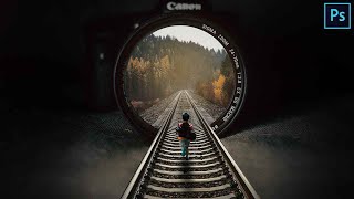 Railway Photoshop manipulation - Photoshop Tutorial