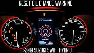 DIY | Suzuki Swift HYBRID 1.2 - 2019 - RESET OIL CHANGE WARNING message