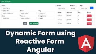 Dynamic Form using Reactive Form Angular | angular tutorial | angular tutorial for beginners