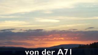 preview picture of video 'Sonnenuntergang A71 Kreuzberg von der Lauertalbrücke'