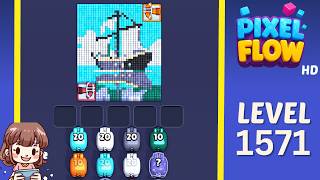 Pixel Flow Level 1571 Solution Walkthrough