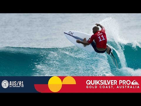 Mick Fanning & Kelly Slater's Opening Exchange in Round One - Quiksilver Pro Gold Coast 2017