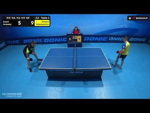 10:45 Andrii Hrabskyi - Dmytro Alieksieienko 11.09.2023 TT Euro.Cup Ukraine Master. TABLE 3