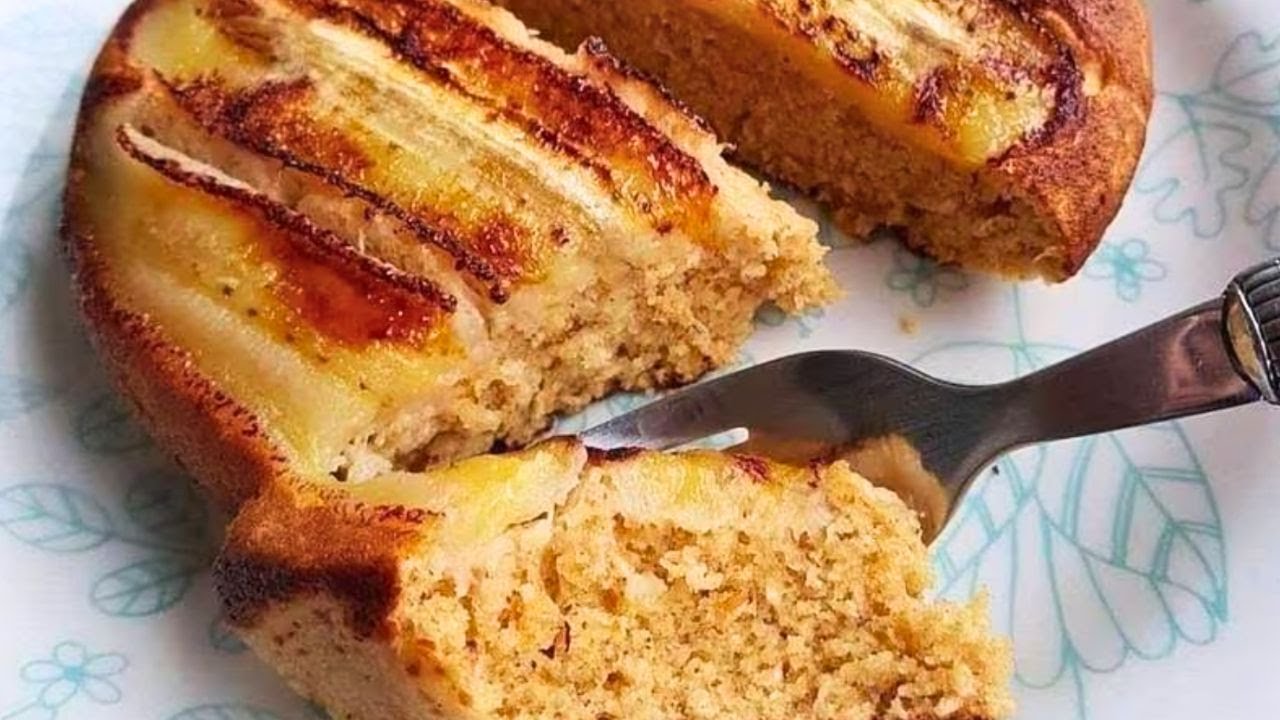 Pão de aveia banana na frigideira Café da manhã SAUDÁVEL - SEM TRIGO SEM AÇÚCAR