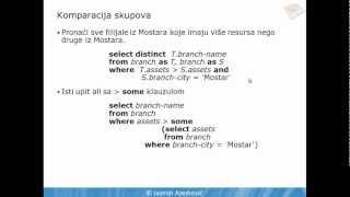 DBMS Predavanje - SQL II dio