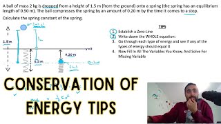 How To Solve Any Conservation of Energy Problem | Physics