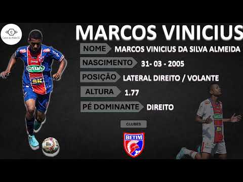 Marcos Vinicius da Silva Almeida  -  Lateral e Volante