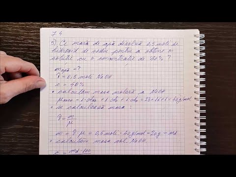 Number of moles and mass percent concentration - Solved problem