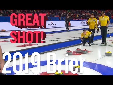 2019 Tim Hortons Brier - Mike McEwen (MB) - Long runback for 1