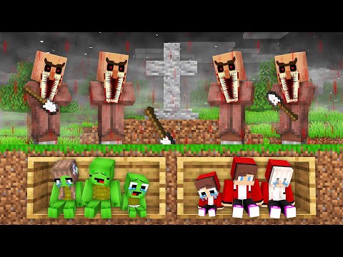 Terrifying Blood Rain Trap in Minecraft ft. JJ and Mikey - Maizen