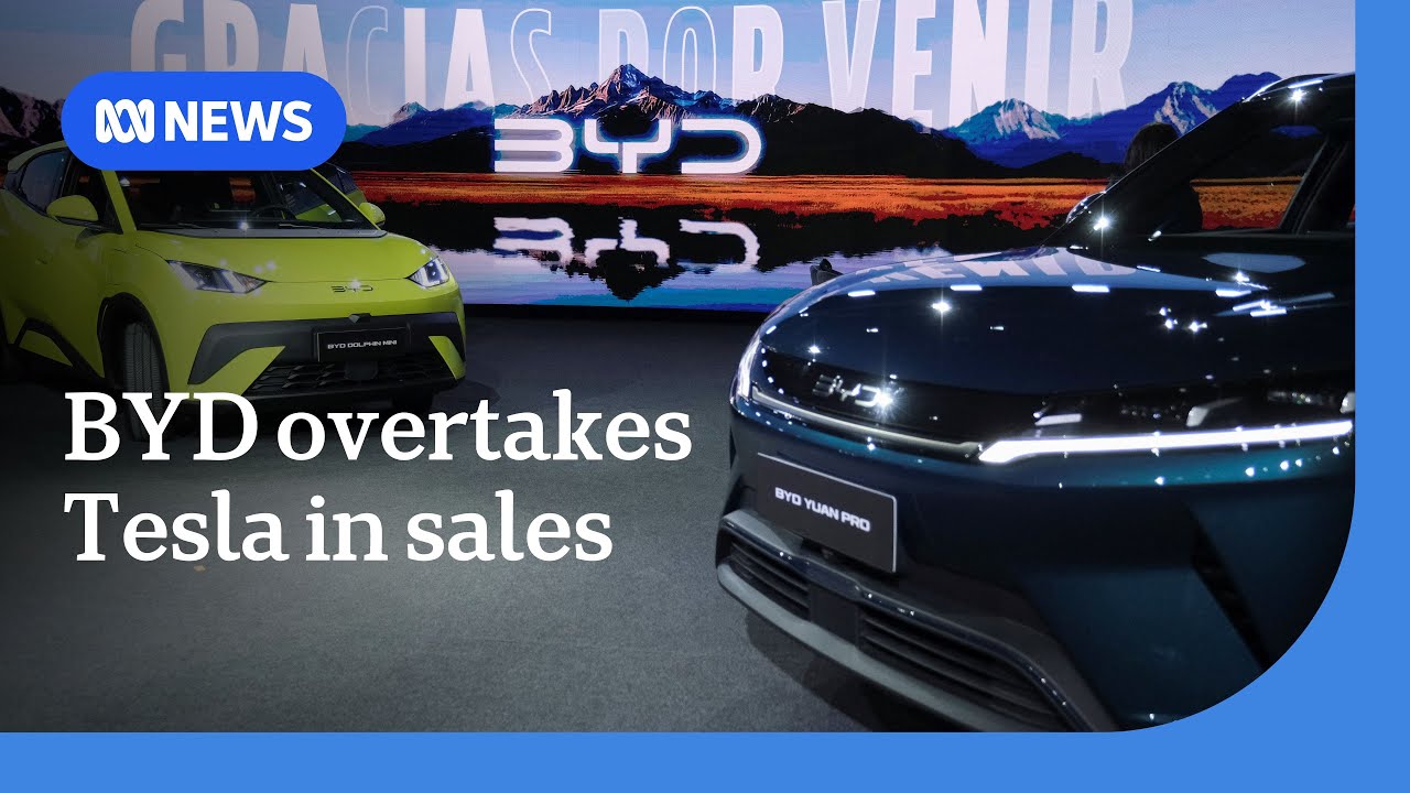 China's BYD overtakes Tesla as world's biggest electric vehicle seller | ABC NEWS