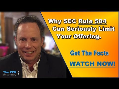 SEC Rule 504 - Why Can't I Use It?