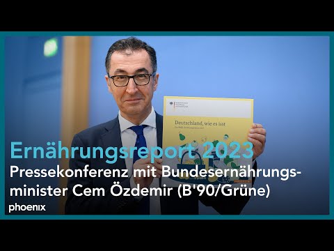Ernährungsreport 2023 mit Bundesernährungsminister Cem Özdemir (B'90/Grüne)