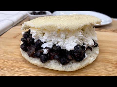 Black Bean with Cheese AREPA