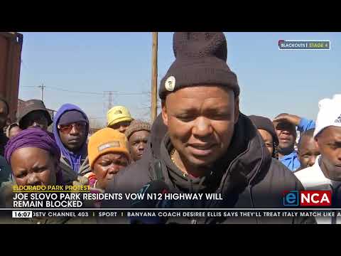 Joe Slovo Park residents vow N12 will remain closed