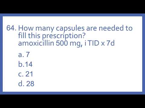 PTCB PTCE Practice Test Question 64 - Capsule Quantity Needed Math Calculation (Pharmacy Test Prep)