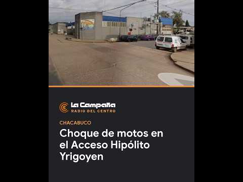Choque de motos en el Acceso Hipólito Yrigoyen | Chacabuco