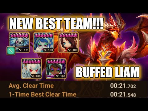 Buffed Liam - New Best Dragons Team 21s Avg | Summoners War