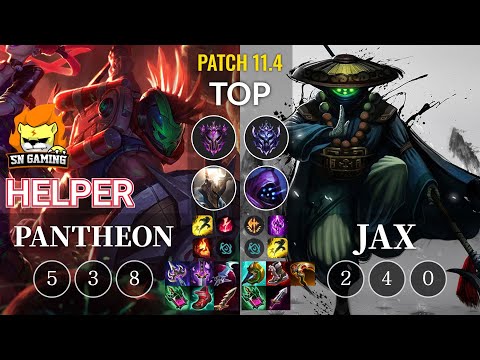 SN Helper Pantheon vs Jax Top - KR Patch 11.4