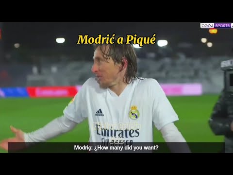 Píque: "Solo dos minutos" Modrić: "Cuanto quieres" 😎