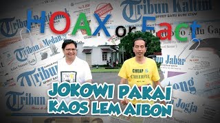 Hoax or Fact Jokowi Memakai Kaos Kuning Bertuliskan 'Cheap & Cheerful Aica Aibon'