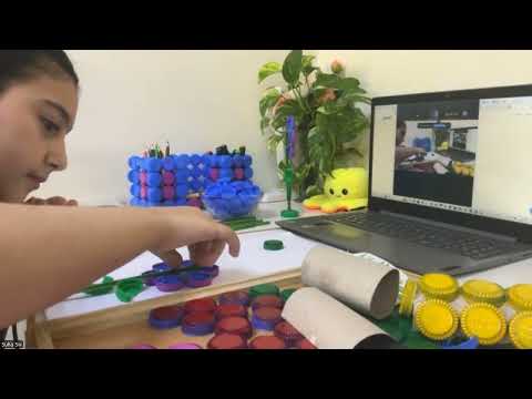 ورشة "بالأغطية البلاستيكية أبدع " الورشة الثالثة من برنامج الأنشطة الصيفية لمركز سالم بن حم الثقافي