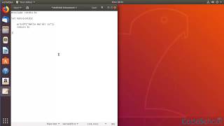 C Program in Ubuntu/Linux: Hello World