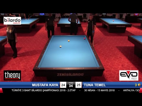 MUSTAFA KAYA & TUNA TEMEL Bilardo Maçı - 2018 ERKEKLER 2.ETAP-2.Tur