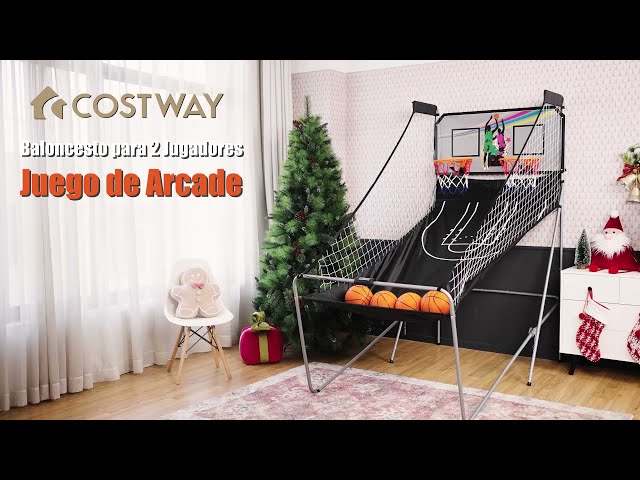 Vídeo relacionado con GOPLUS Canasta de Baloncesto Plegable, Máquina de Tiro Portátil, Baloncesto Arcade con 8 Modos de Juego, 4 Pelotas, 2 Cestas, Bomba, Marcador Electrónico, para Niños y Adultos (Azul Iluminado)