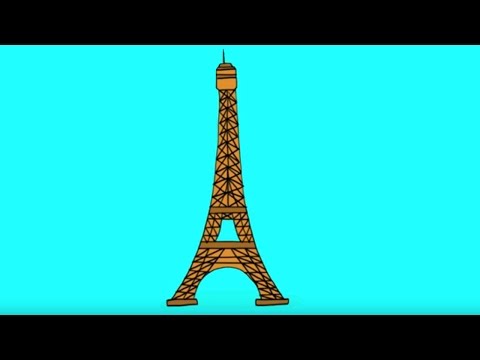 Apprendre à dessiner la Tour Eiffel - How to draw the Eiffel Tower