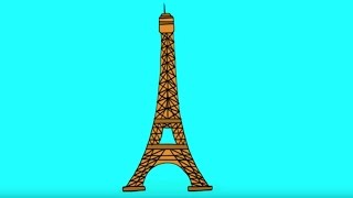Apprendre à dessiner la Tour Eiffel - How to draw the Eiffel Tower
