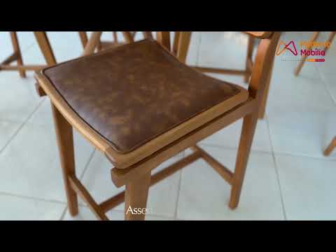 Video thumbnail of Conjunto Mesa Bistrô Ballare Tampo de 60cm Redondo e 4 Banquetas Eva premium