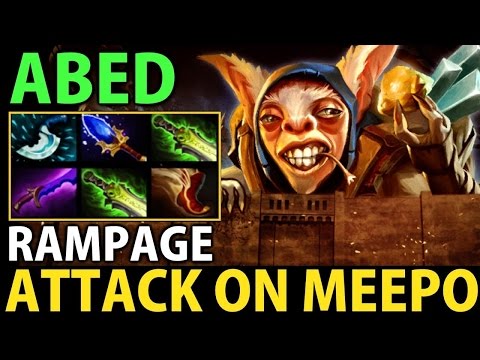 Abed Dota2 [Meepo] Attack on Meepo - Rampage with Double EB