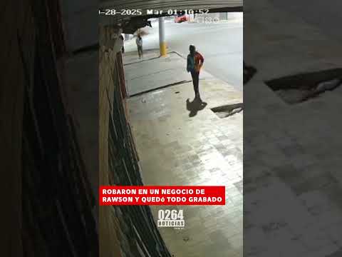 Robo en un negocio de Rawson: quedaron registrados en cámara #inseguridad #sanjuan #noticias