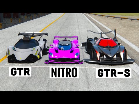 NITRO Aston Martin Valkyrie vs Devel Sixteen GTR-S vs Devel Sixteen GTR at Special Stage Route X