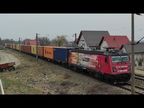 Tren de marfa CER FERSPED trece prin Veresti cu LEMA 480-038-5 - 31.03.2022