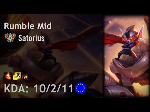 Rumble Mid vs Taliyah - Satorius - EUW Challenger Patch 6.17