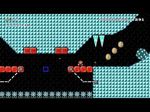 The Frozen Cave 2 by dude2332 🍄 Super Mario Maker 2 ✹Switch✹ #axe