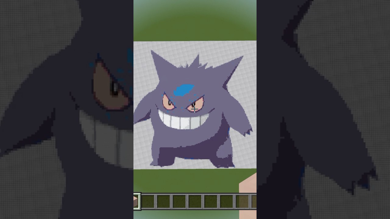 〇〇した人のゲンガー#Minecraft#マイクラ #マインクラフト #ピクセルアート # shorts#ポケモン#ゲンガー