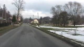 preview picture of video 'Przejazd przez Pomocne - Powiat Jawor  04-03-2009'