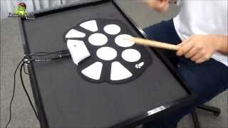 Bateria Eletrônica Infantil Roll-Up Drum Kit W-758 sound check