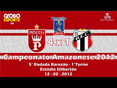 Princesa do Solimões 4 x 1 Operário - 5° Rodada  BAREZÃO 2012 - 1° Turno