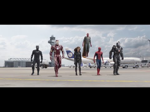 Team Iron Man vs Team Cap - Scène de la bataille à l'aéroport - Captain America: Civil War - FULLHD