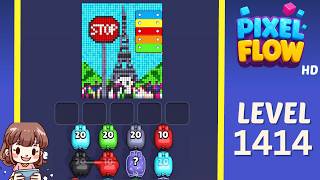 Pixel Flow Level 1414 Solution Walkthrough