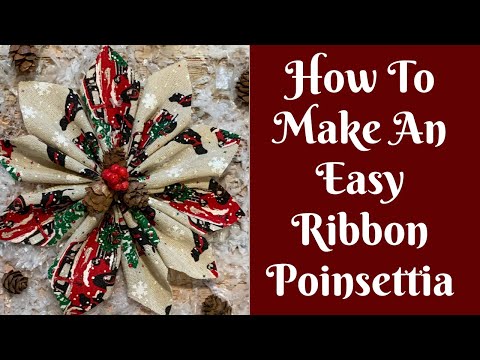Easy Christmas Crafts: How To Make An Easy Ribbon Poinsettia
