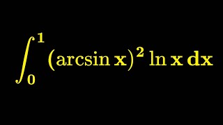 I don't have a title for this integral: int (0,1) (arcsin(x))^2 ln(x)